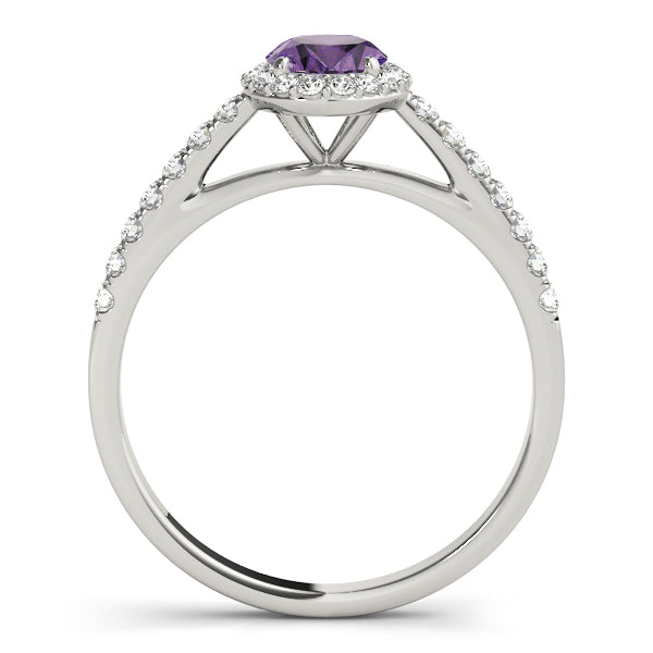 Halo Oval Engagement Ring (50917-E)