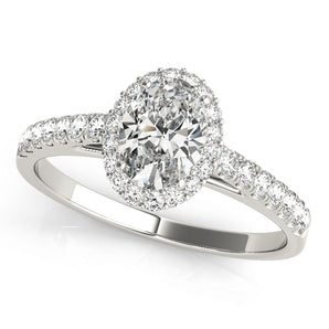 Halo Oval Engagement Ring (50917-E)