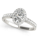 Halo Oval Engagement Ring (50917-E)