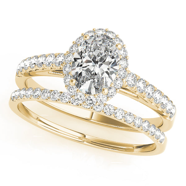 Halo Oval Engagement Ring (50917-E)