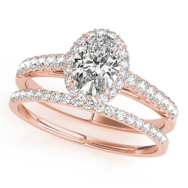 Halo Oval Engagement Ring (50917-E)
