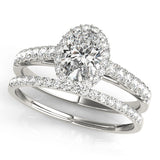 Halo Oval Engagement Ring (50917-E)