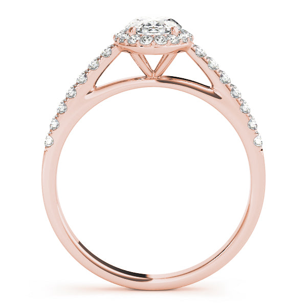 Halo Oval Engagement Ring (50917-E)