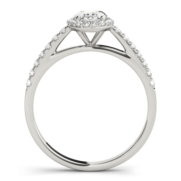 Halo Oval Engagement Ring (50917-E)
