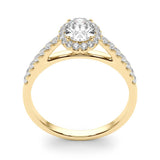 Halo Oval Engagement Ring (50917-E)