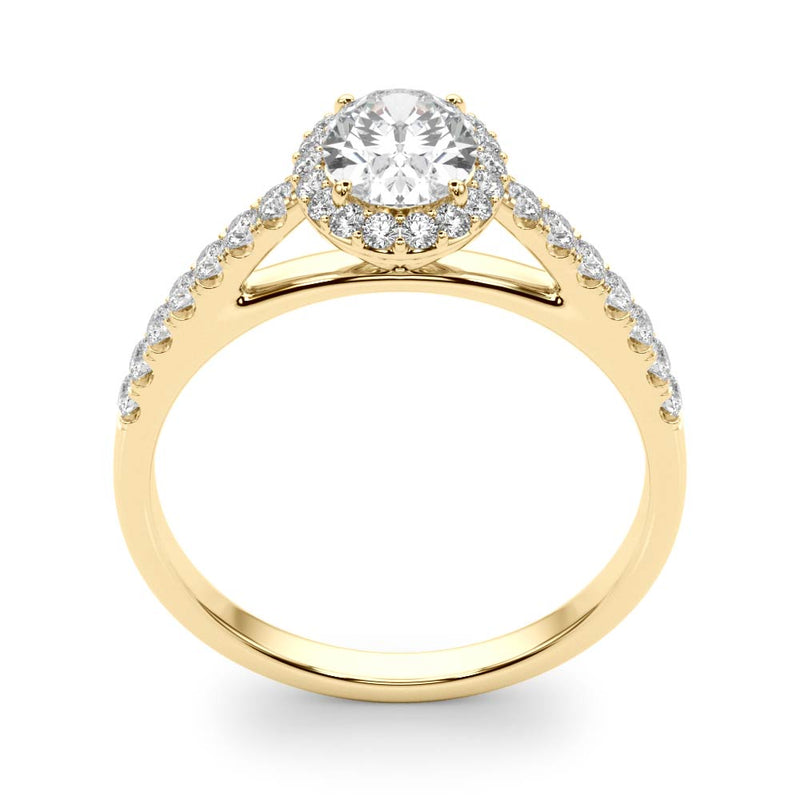 Halo Oval Engagement Ring (50917-E)