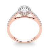 Halo Oval Engagement Ring (50917-E)