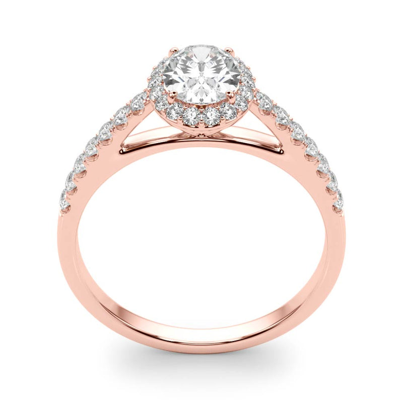Halo Oval Engagement Ring (50917-E)