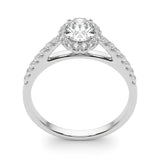 Halo Oval Engagement Ring (50917-E)