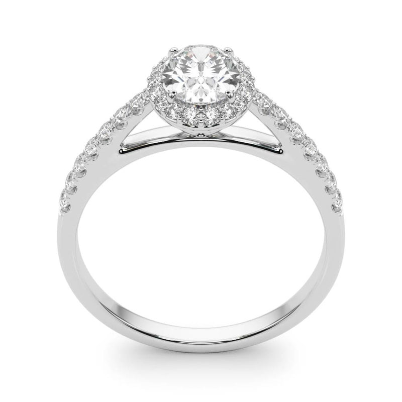 Halo Oval Engagement Ring (50917-E)