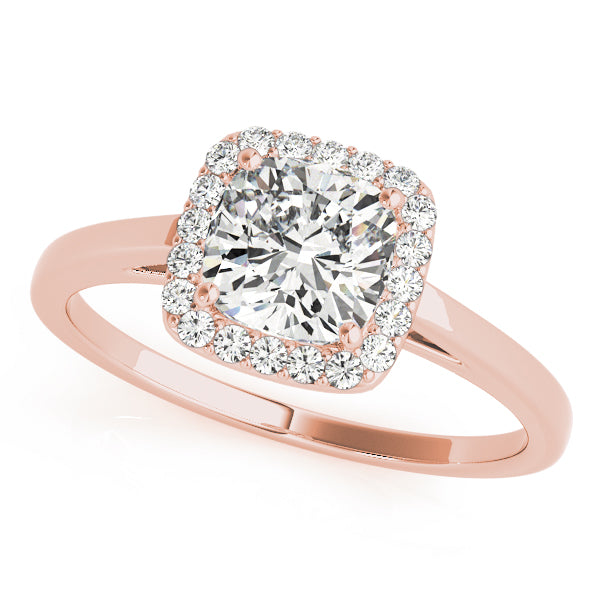 Halo Square & Cushion Engagement Ring (50918-E-9)