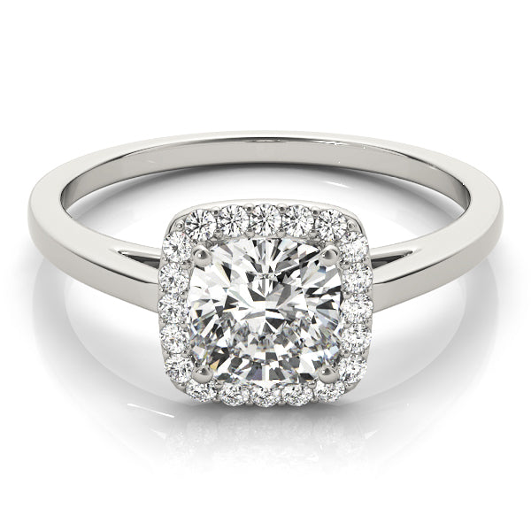 Halo Square & Cushion Engagement Ring (50918-E-7)