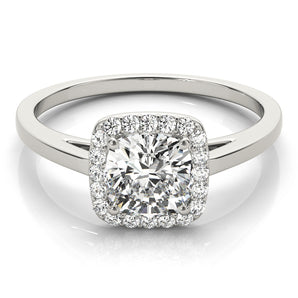 Halo Square & Cushion Engagement Ring (50918-E-9)