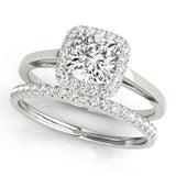 Halo Square & Cushion Engagement Ring (50918-E-6)
