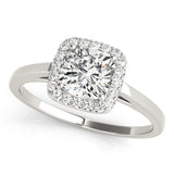 Halo Square & Cushion Engagement Ring (50918-E-7)