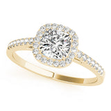 Halo Square & Cushion Engagement Ring (50919-E-5)