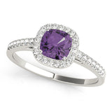 Halo Square & Cushion Engagement Ring (50919-E-6)