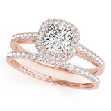 Halo Square & Cushion Engagement Ring (50919-E-6)