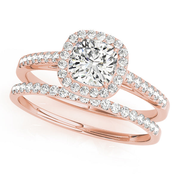 Halo Square & Cushion Engagement Ring (50919-E-9)