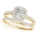 Halo Square & Cushion Engagement Ring (50919-E-6)