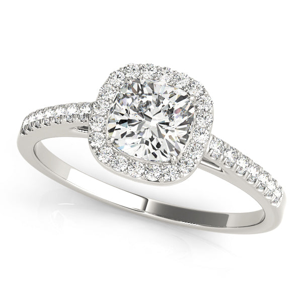 Halo Square & Cushion Engagement Ring (50919-E-8)