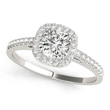 Halo Square & Cushion Engagement Ring (50919-E-5)