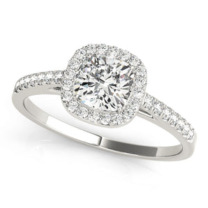 Halo Square & Cushion Engagement Ring (50919-E-6)