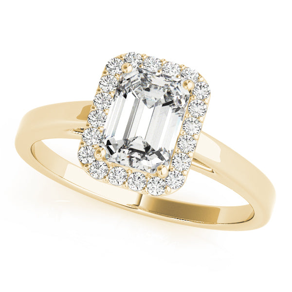 Halo Emerald Engagement Ring (50920-E)