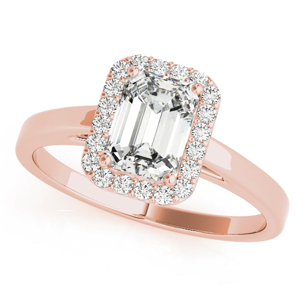 Halo Emerald Engagement Ring (50920-E)