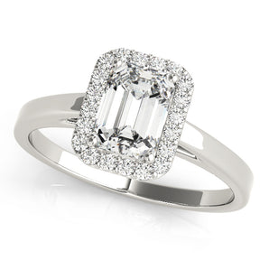 Halo Emerald Engagement Ring (50920-E)