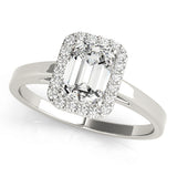 Halo Emerald Engagement Ring (50920-E)