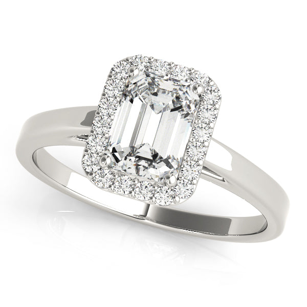 Halo Emerald Engagement Ring (50920-E)