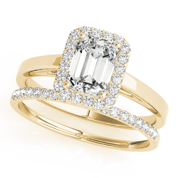 Halo Emerald Engagement Ring (50920-E)
