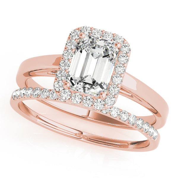 Halo Emerald Engagement Ring (50920-E)