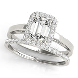 Halo Emerald Engagement Ring (50920-E)