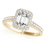 Halo Emerald Engagement Ring (50921-E)