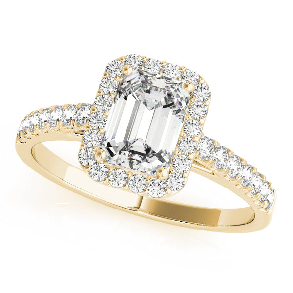 Halo Emerald Engagement Ring (50921-E)