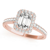 Halo Emerald Engagement Ring (50921-E)