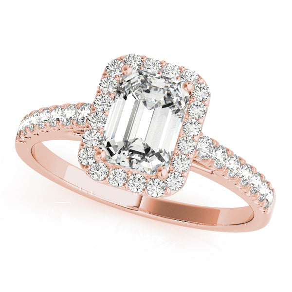 Halo Emerald Engagement Ring (50921-E)