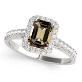Halo Emerald Engagement Ring (50921-E)