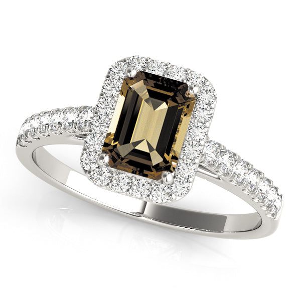 Halo Emerald Engagement Ring (50921-E)
