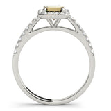 Halo Emerald Engagement Ring (50921-E)