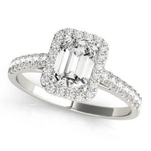 Halo Emerald Engagement Ring (50921-E)