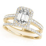 Halo Emerald Engagement Ring (50921-E)
