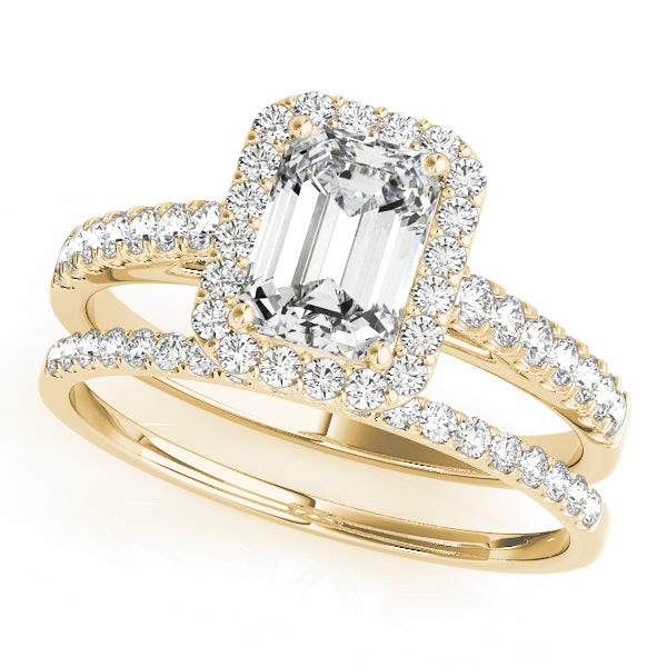 Halo Emerald Engagement Ring (50921-E)