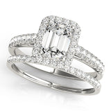 Halo Emerald Engagement Ring (50921-E)