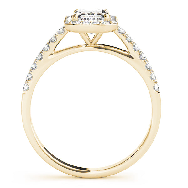 Halo Emerald Engagement Ring (50921-E)