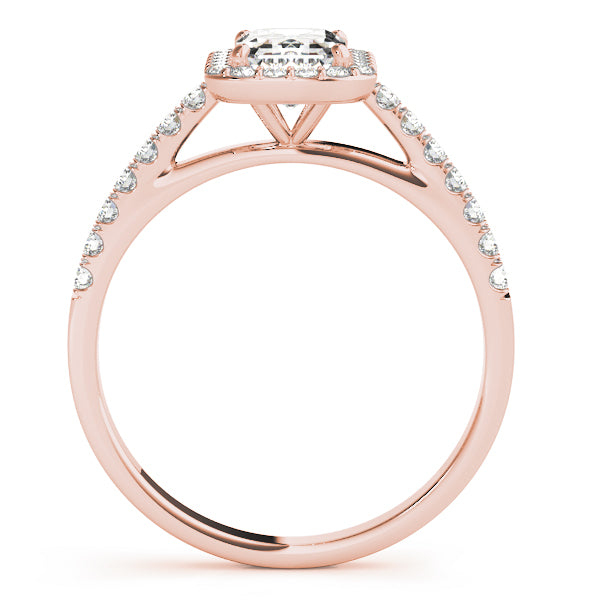 Halo Emerald Engagement Ring (50921-E)