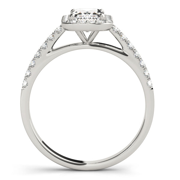 Halo Emerald Engagement Ring (50921-E)