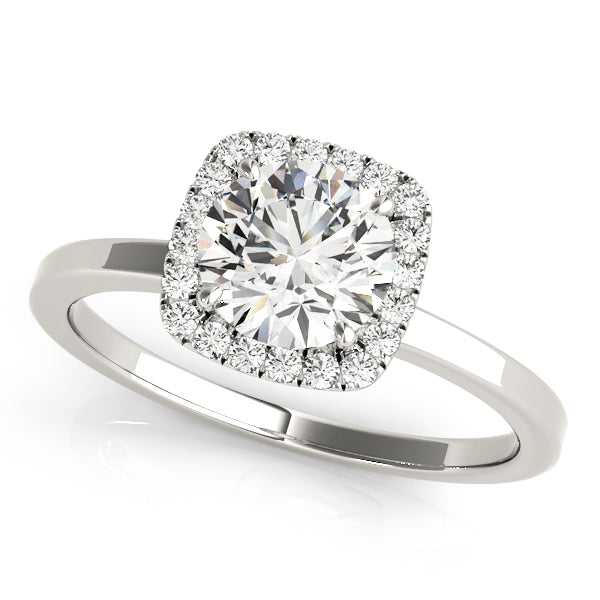 Round Halo Engagement Ring